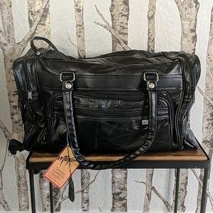 New leather duffel bag